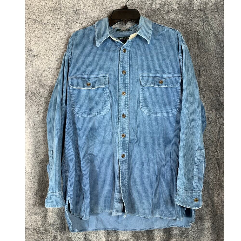 Claybrooke Outdoors Corduroy Long Sleeve Button Up Shirt Men L Shacket Gorpcore
